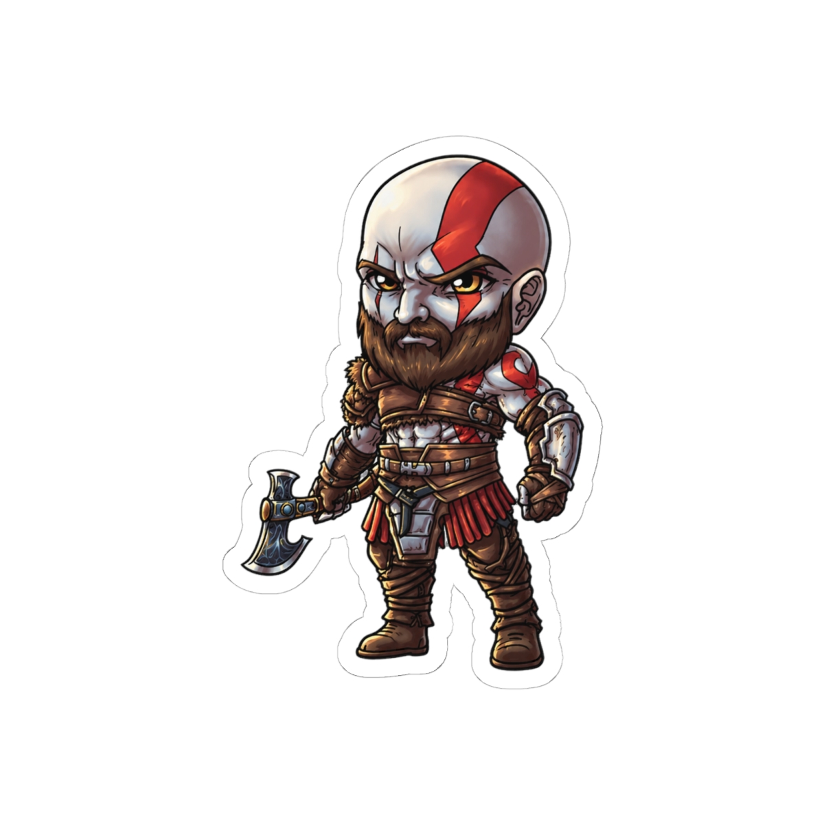 Kratos God of War Sticker | Bold Fierce Gaming Vinyl Decal