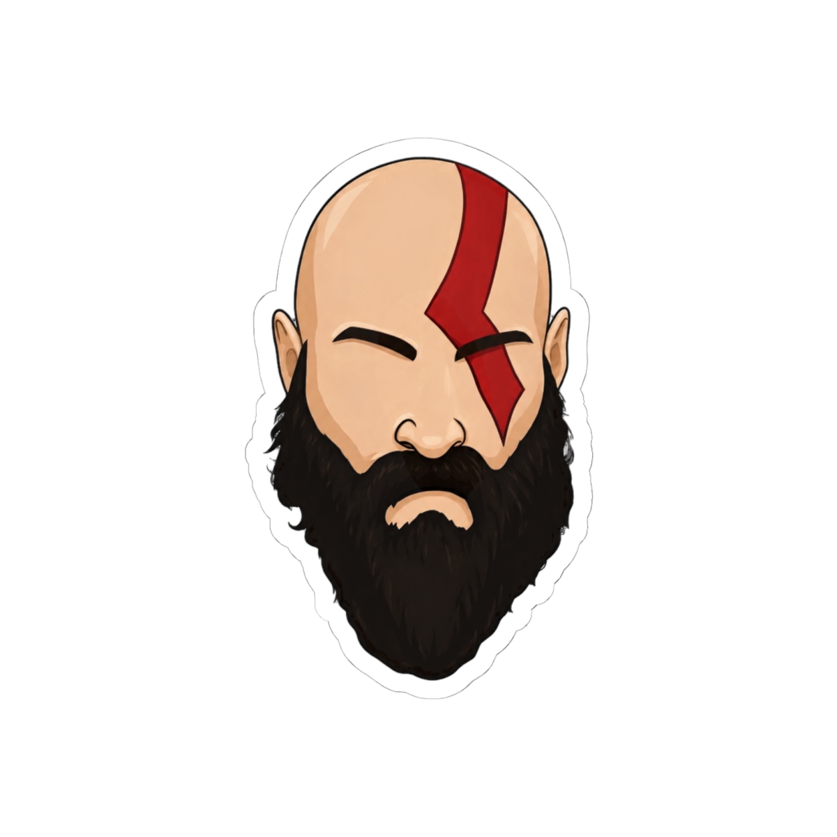 Kratos God of War Ragnarok Sticker | Bold Epic Gamer Vinyl Decal