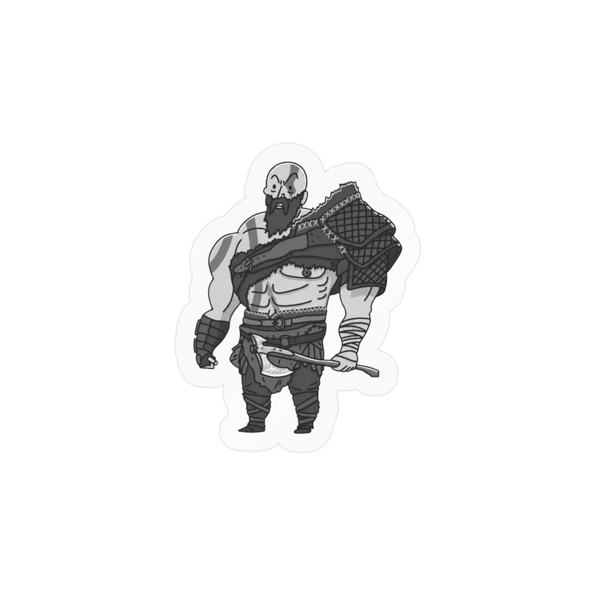 God of War Kratos Bold Gaming Sticker Vinyl Decal - Gamer Gear