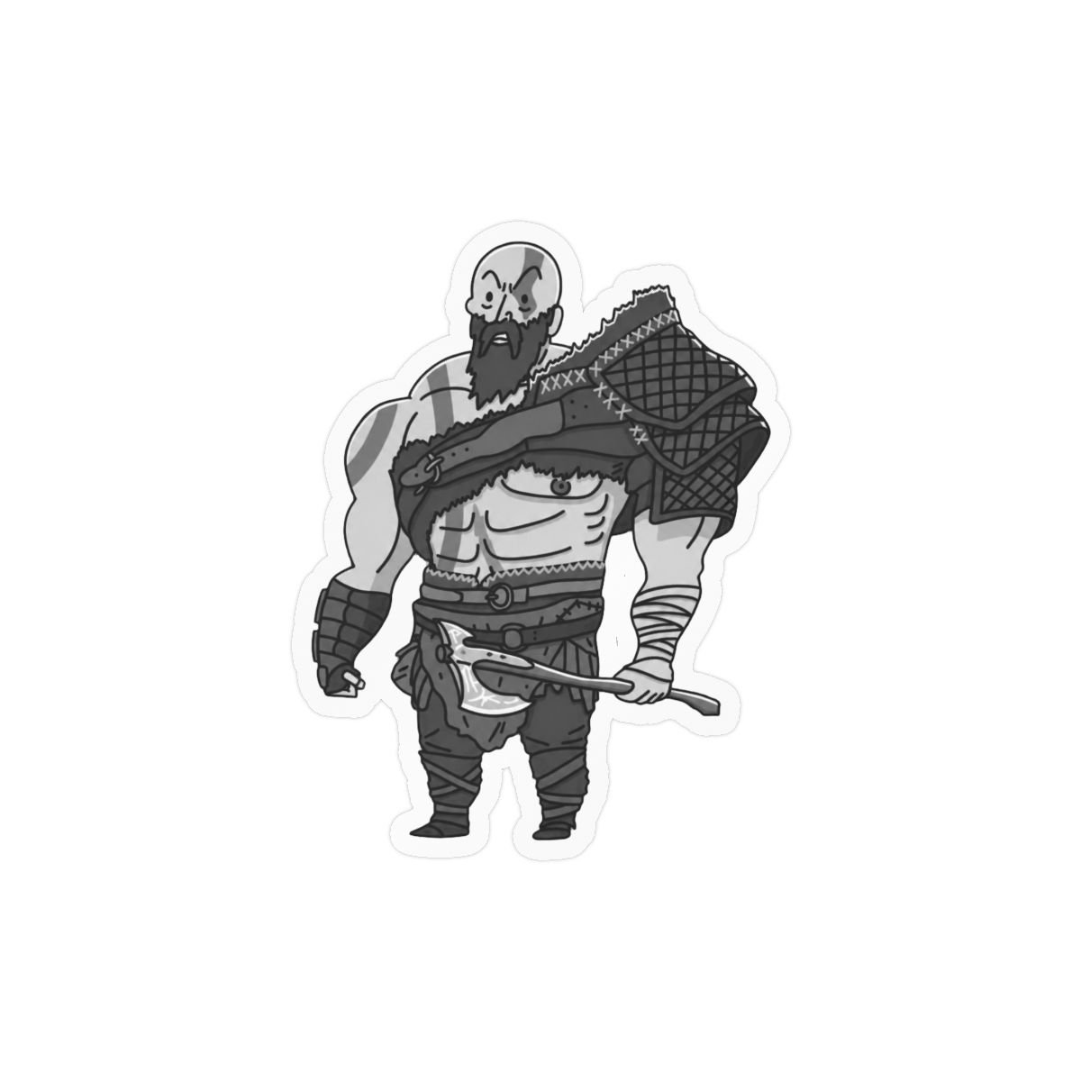 God of War Kratos Bold Gaming Sticker Vinyl Decal - Gamer Gear