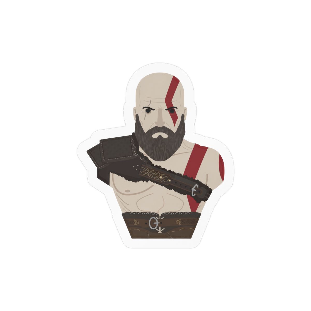 Kratos God of War Bold Sticker | Norse Warrior Vinyl Decal