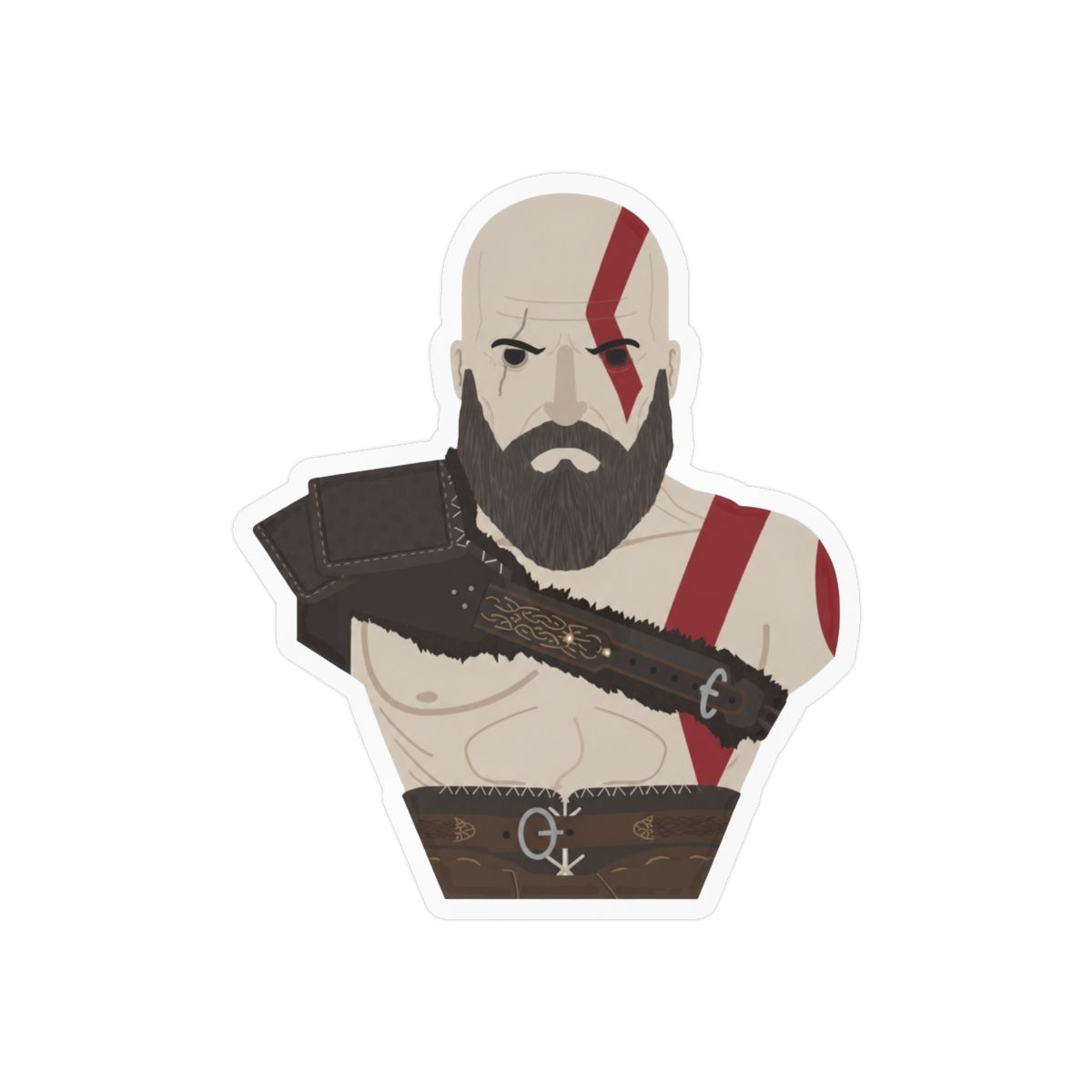 Kratos God of War Bold Sticker | Norse Warrior Vinyl Decal
