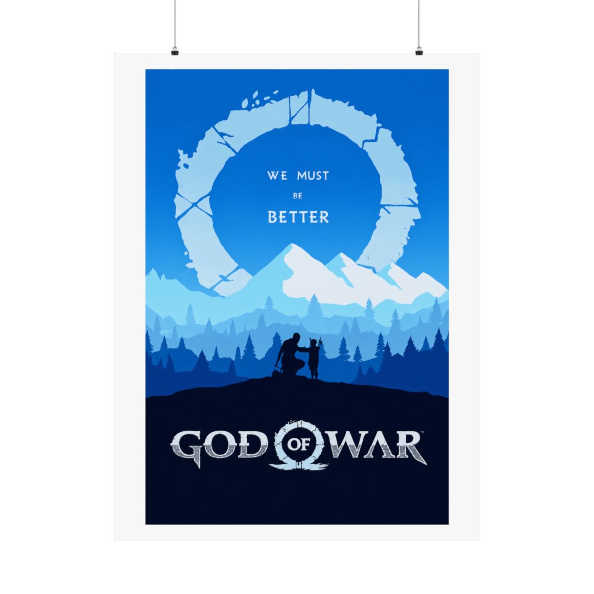 God of War Poster | Kratos Wall Art | Unframed Posters | Gift Game Poster